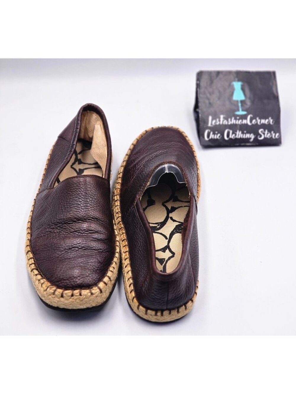Coach Men's Brown Leather Espadrille Loafers Flats Shoes Size 9.5 3352 - Picture 11 of 16